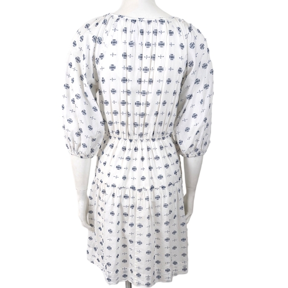 Anthropologie Marcie Cotton Surplice Dress Womens Small White Sundress - Picture 6 of 14